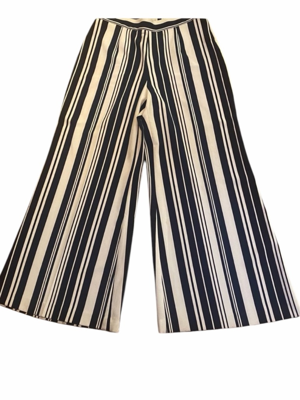 Lena Gabrielle Blue/White Striped Wide Leg Trousers‎  Size 12.